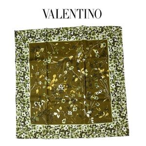 Valentino Cotton Floral Scarf New in Box‎